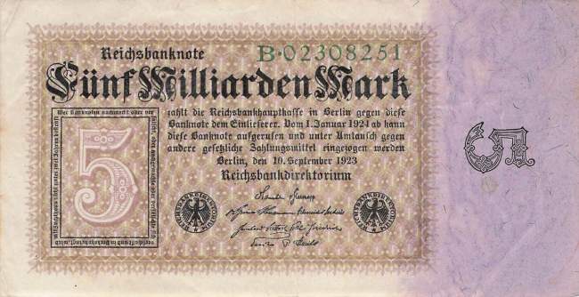 5 Milliarden Mark ro 112a B